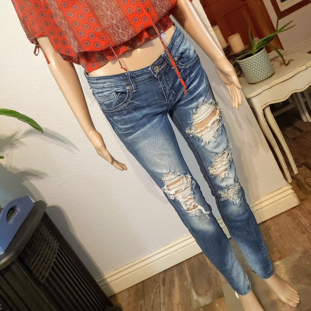 Machine Jeans Vintage Distressed Skinny